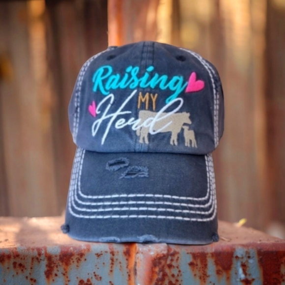 KBETHOS Accessories - Raising My Herd Distressed Cap